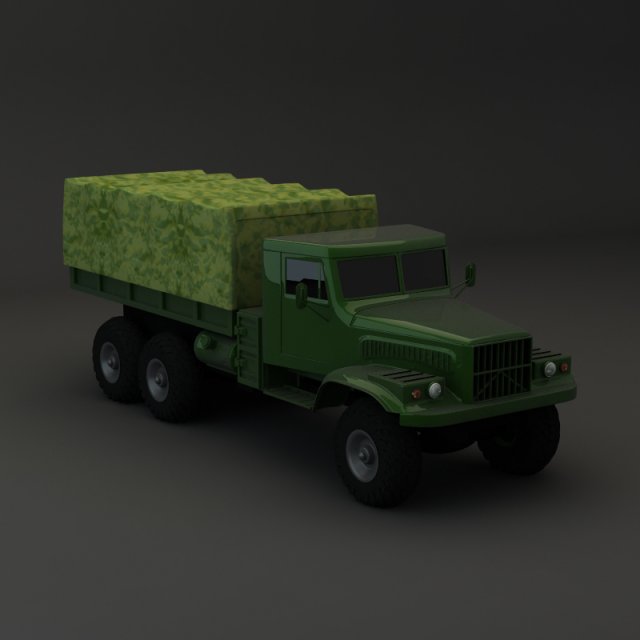 truck kraz 255 b 3D Model .c4d .max .obj .3ds .fbx .stl .blend 