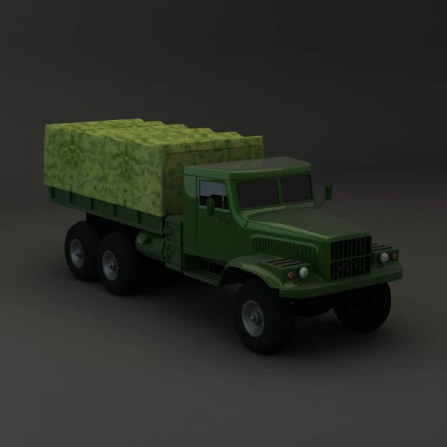 truck kraz 255 b 3D Model .c4d .max .obj .3ds .fbx .stl .blend 
