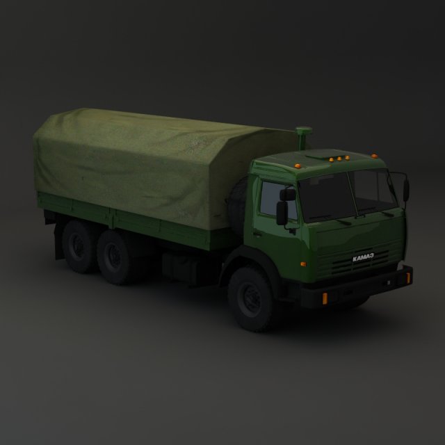kamaz modify 6x4 br 3D Модель .c4d .max .obj .3ds .fbx .stl .blend 
