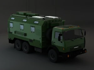 カマズ修正 6x4 軍 m3 3Dモデル
