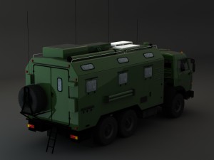 kamaz modify 6x4 army m3 3D 模型