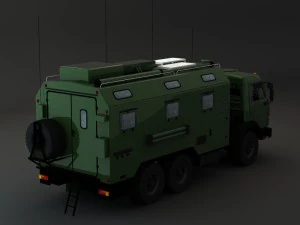 kamaz modify 6x4 army m3 3D Model