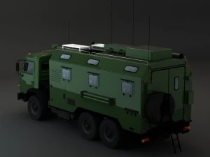 kamaz modify 6x4 army m3 3D Model