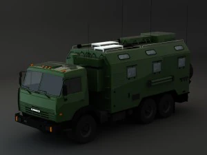 kamaz modify 6x4 army m3 3D Model