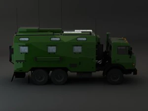 kamaz modify 6x4 army m3 3D Model