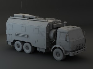 kamaz modify 6x4 army m3 3D 模型