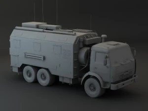 kamaz modify 6x4 army m3 3D Model