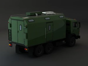 kamaz modify 6x4 army m2 3D Model