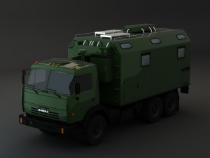 kamaz modify 6x4 army m2 3D Модель