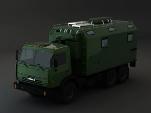 kamaz modify 6x4 army m2 3D Model