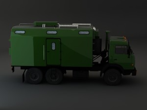 kamaz modify 6x4 army m2 3D Модель