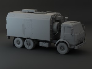 kamaz modify 6x4 army m2 3D Модель