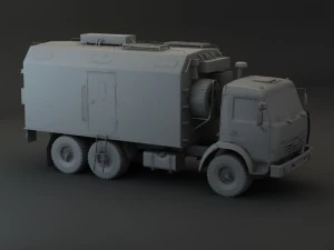 kamaz modify 6x4 army m2 3D Model