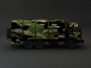 kamaz modify 6x4 army m1 3D Model