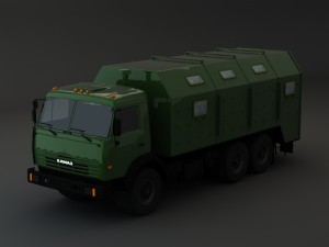 kamaz modify 6x4 army m1 Modèle 3D