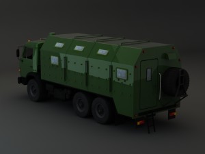 kamaz modify 6x4 army m1 Modèle 3D