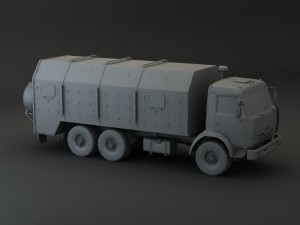 kamaz modify 6x4 army m1 Modèle 3D