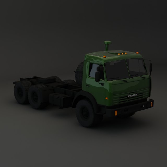kamaz modify 6x4 3D Модель .c4d .max .obj .3ds .fbx .stl .blend 