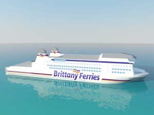ship brittany ferries 3D 模型