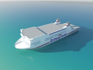 ship brittany ferries 3D 模型