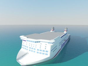ship brittany ferries 3D 模型