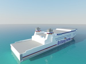 ship brittany ferries 3D 模型