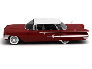 chevrolet impala sport sedan 1960 Model 3D