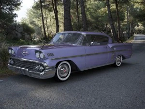chevrolet impala sport coupe 1958 3D Model