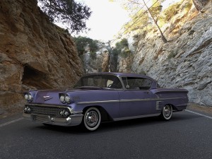 chevrolet impala sport coupe 1958 Modello 3D