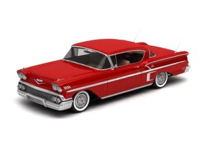 chevrolet impala sport coupe 1958 Modello 3D
