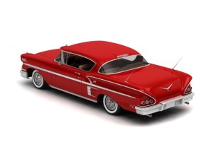chevrolet impala sport coupe 1958 Modello 3D