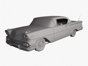 chevrolet impala sport coupe 1958 Modello 3D