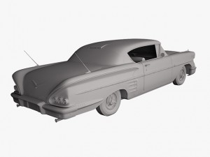 chevrolet impala sport coupe 1958 Modello 3D