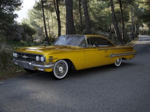 chevrolet impala sport coupe 2-doors hardtop 1960 3D मॉडल