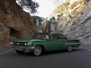 chevrolet impala sport coupe 2-doors hardtop 1960 Modelo 3D
