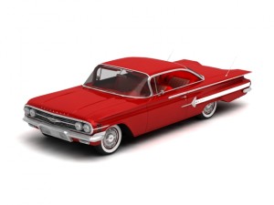 chevrolet impala sport coupe 2-doors hardtop 1960 Modelo 3D
