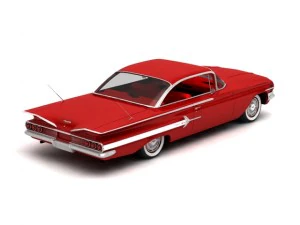 chevrolet impala sport coupe 2-doors hardtop 1960 3D Model