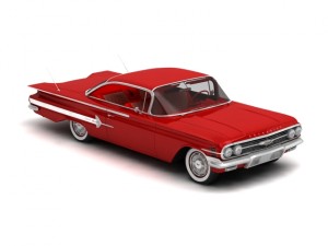 chevrolet impala sport coupe 2-doors hardtop 1960 Modelo 3D