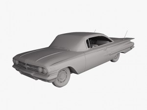 chevrolet impala sport coupe 2-doors hardtop 1960 Modelo 3D