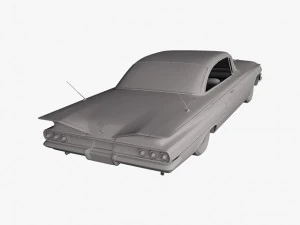 chevrolet impala sport coupe 2-doors hardtop 1960 3D Model