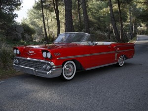 chevrolet impala convertible 1958 3D Model