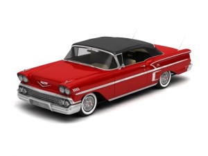 chevrolet impala convertible 1958 Model 3D