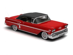 chevrolet impala convertible 1958 Model 3D