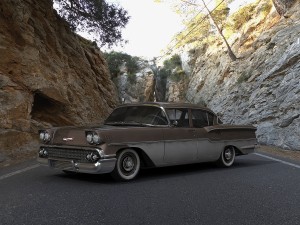 chevrolet delray 4-door sedan 1958 Modèle 3D