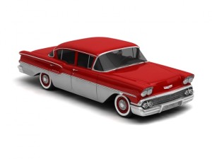 chevrolet delray 4-door sedan 1958 Modèle 3D