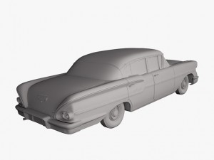 chevrolet delray 4-door sedan 1958 Modèle 3D