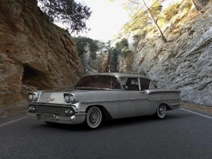 chevrolet delray 2-door sedan 1958 3D Model