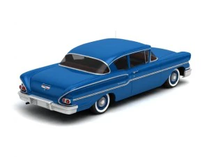 chevrolet delray 2-door sedan 1958 3D Model