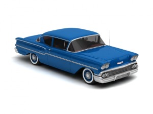 chevrolet delray 2-door sedan 1958 3Dモデル