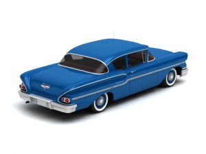 chevrolet delray 2-door sedan 1958 3Dモデル